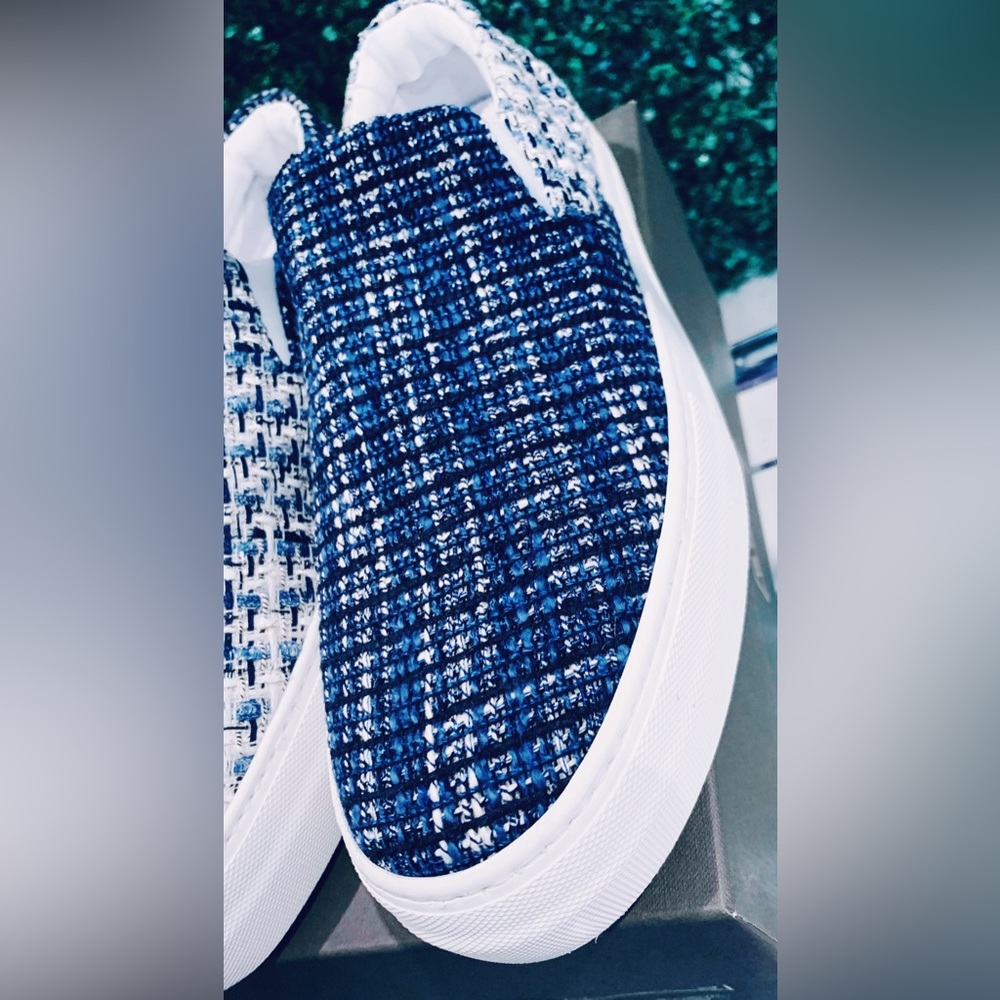 Greats Wooster x Lardini Collection Slip-On Limited Sneaker White/Blue, Size 13 - Picture 10 of 16